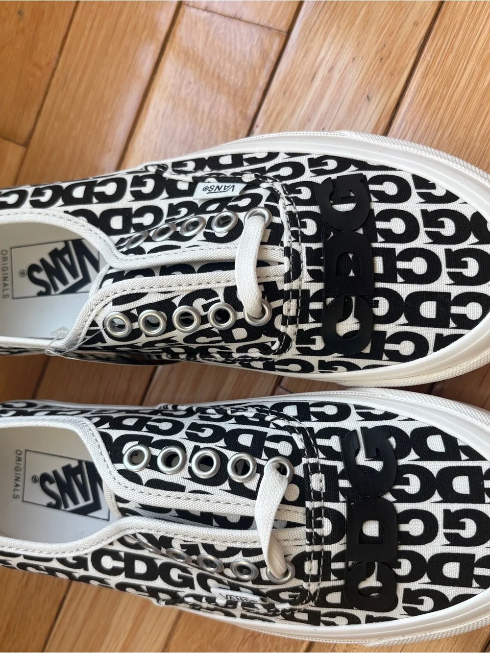 Vans OTW Authentic 44 CDG Comme des Garçons White Black Men 6.5/Women 8 NEW